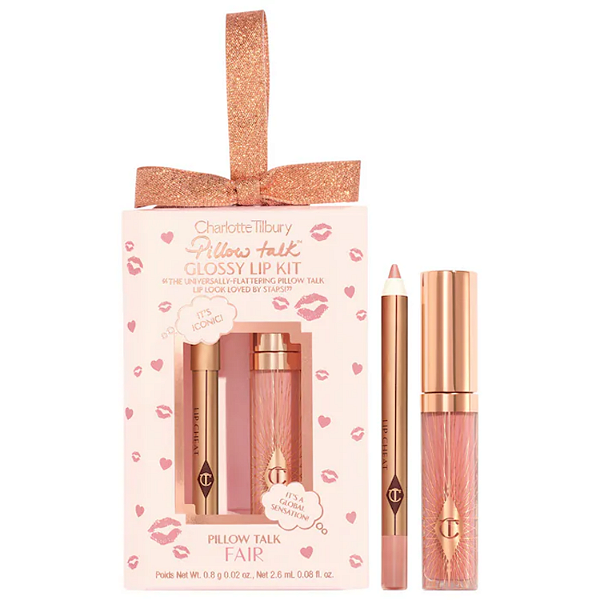 Kit Labial Charlotte Tilbury Mini Pillow Talk Glossy Lip Duos | Cor: Fair | EDIÇÃO LIMITADA