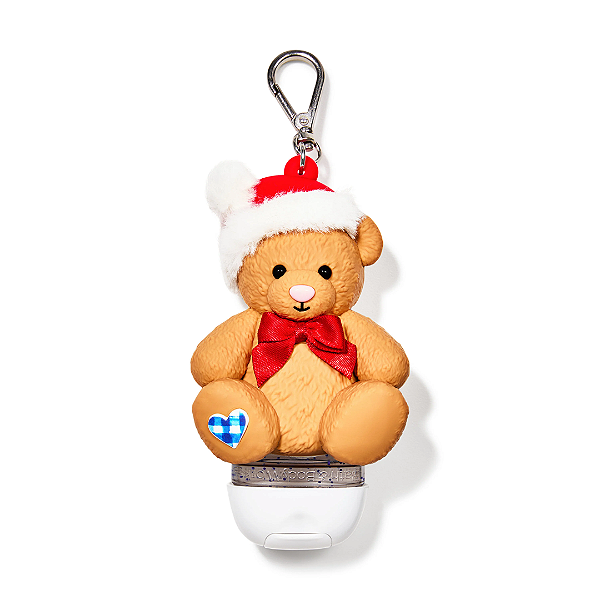 Suporte para Higienizador Bath and Body Works "PocketBac Holder" Festive Teddy Bear