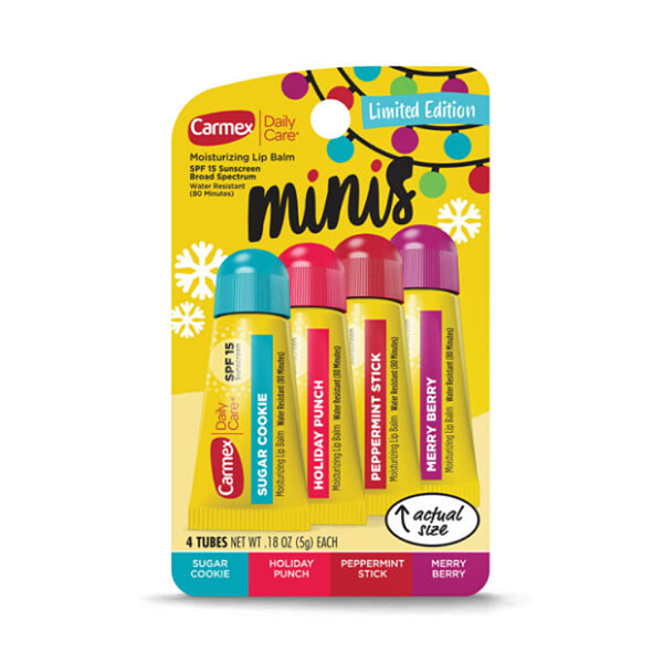 Kit Balm Labial Carmex Holiday 4 Mini Bisnagas | EDIÇÃO LIMITADA