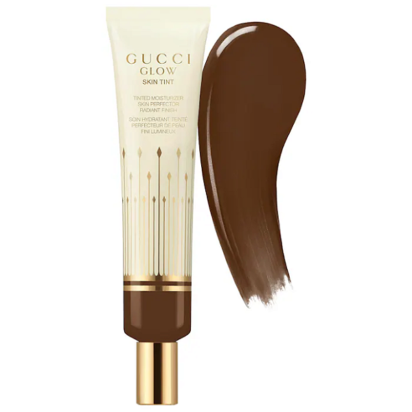 Base Tint Gucci Glow Skin Tinted Moisturizer with Hyaluronic Acid & Bakuchiol | Cor: 58 - deep skin with cool to neutral undertones