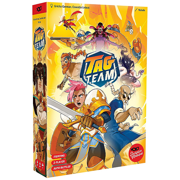 Jogo de Cartas Scorpion Masqué Tag Team - from The Creators of Sky Team | Arcade Fighting Inspired Card Game for Kids & Adults | 2 Jogadores | Idades 10+ | 15 Min