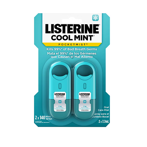 Spray Bucal Listerine Cool Mint Pocketmist Oral Care Mist to Get Rid of Bad Breath | 2pk