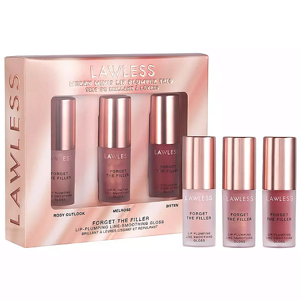 Trio Mini Gloss Lawless Merry Minis Lip Plumper Gloss Trio Set