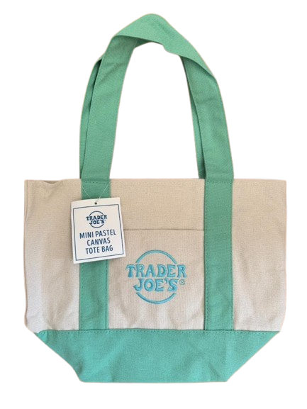 Mini Sacola Reutilizável Trader Joe's Large Canvas Tote Bag | Cor: Verde | EDIÇÃO LIMITADA