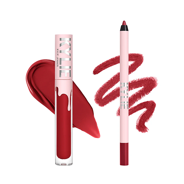 Lip Duo Kylie Cosmetics Matte Lip Kit full coverage + Matte Finish | Cor: Bite Me