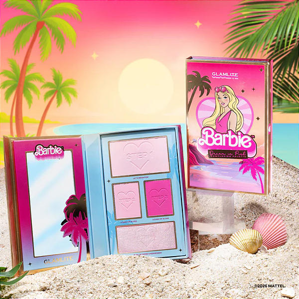 Paleta Multifuncional Glamlite Barbie x Glamlite "Dream in Pink" (Pink) Complexion Kit | Dream in Pink