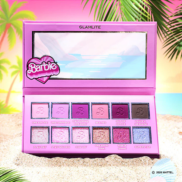 Paleta de Sombras Glamlite Barbie x Glamlite Palette