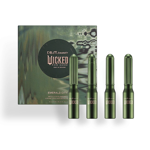 Kit Delineadores R.e.m. Beauty x Wicked: For Good Emerald City Metallic Eyeliner Set