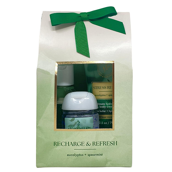 Kit Presenteável Bath & Body Works Aromatherapy Stress Relief Recharge & Refresh Gift