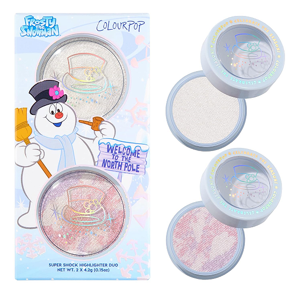 Duo de Iluminador Colourpop Frosty The Snowman x Colourpop Fastest Belly-Whopper Super Shock Highlighter Duo