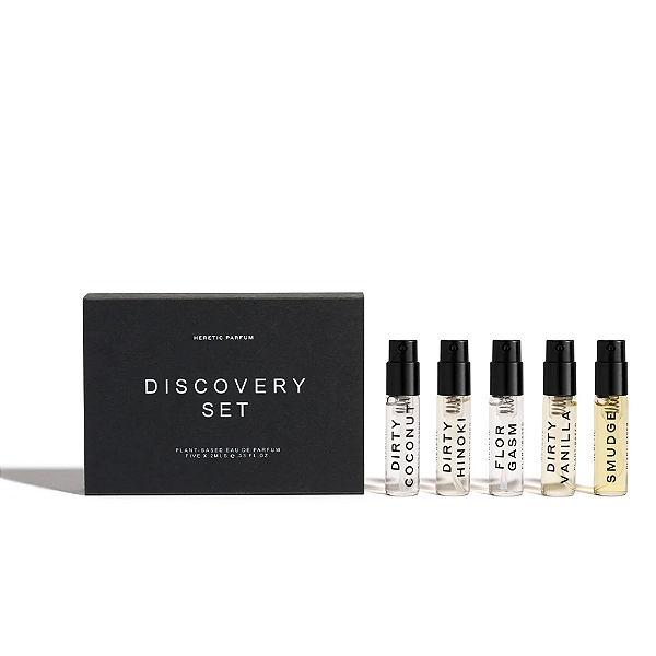 Heretic Parfum Personalized Discovery Set | Voodoo Lily 2mL, Häxan 2mL, Dirty Rose 2mL, Dirty Violet 2mL, Nosferatu 2mL