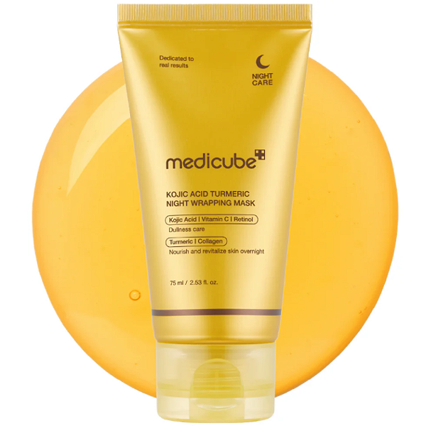 Máscara em Gel Noturna Medicube Kojic Acid Turmeric Overnight Wrapping Mask 75ml