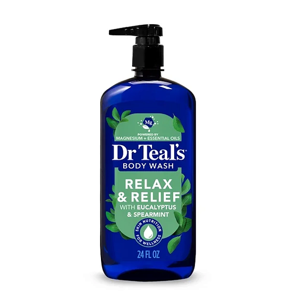 Sabonete Líquido Dr Teal's Relax & Relief Body Wash with Pure Epsom Salt, Eucalyptus & Spearmint Essential Oils 710ml