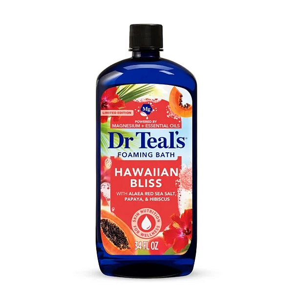 Sabonete Líquido Dr Teal's Hawaiian Bliss Foaming Bath with Epsom Salt and Alaea Red Sea Salt 710ml