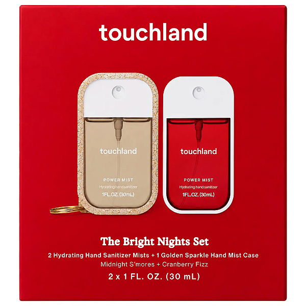 Duo Higienizador de Mãos Touchland Special Edition Bright Nights Hand Sanitizer 2-Pack + Case