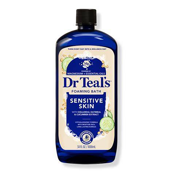 Sabonete Líquido Dr Teal’s Sensitive Skin with Colloidal Oatmeal & Cucumber Extract Foaming Bath 1000ml