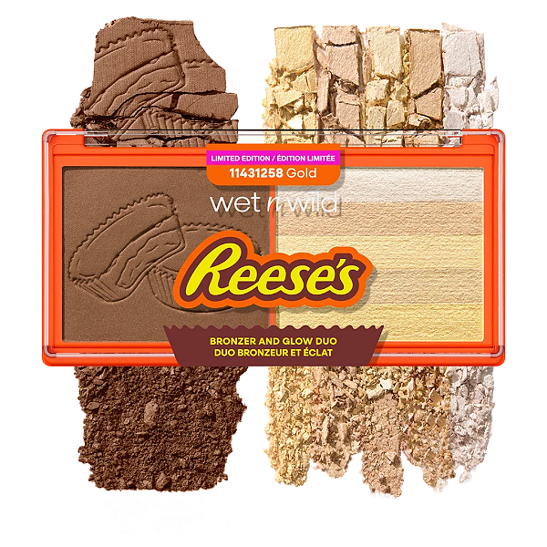Paleta Facial Wet N Wild Reese's Bronzer and Glow Duo | Cor: Gold | Coleção de Halloween