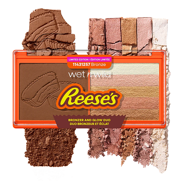 Paleta Facial Wet N Wild Reese's Bronzer and Glow Duo | Cor: Bronze | Coleção de Halloween