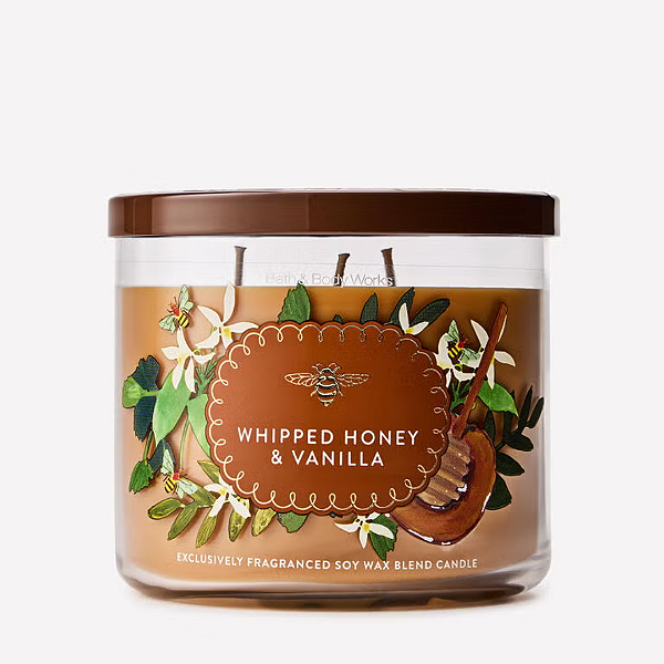 Vela Bath And Body Works Whipped Honey & Vanilla 3-Wick Candle