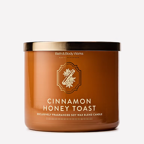 Vela Bath And Body Works Cinnamon Honey Toast 3-Wick Candle