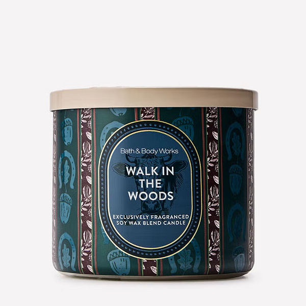 Vela Bath And Body Works Walk In The Woods 3-Wick Candle