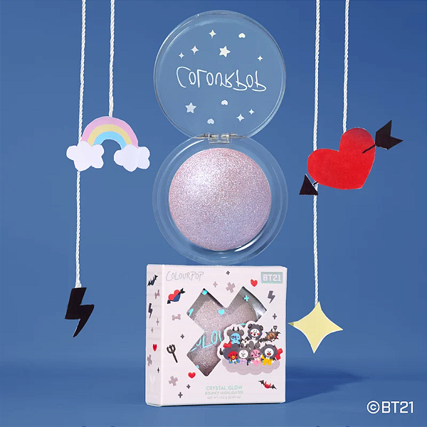Iluminador Colourpop Crystal Glow Bouncy Highlighter | Cor: Captivating Villain | BT21