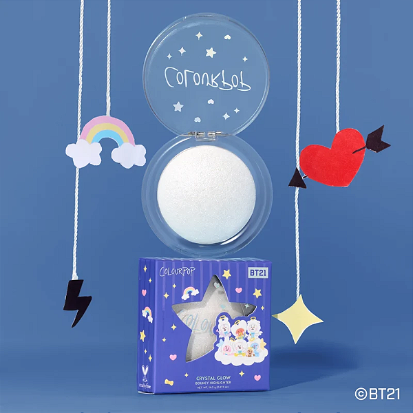 Iluminador Colourpop Crystal Glow Bouncy Highlighter | Cor: Sparkling Angel | BT21