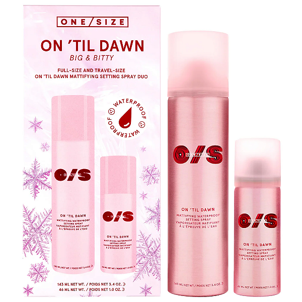 Kit Spray Fixador e Mini Spray Fixador One/Size On 'Til Dawn Mattifying Waterproof Setting Spray Big & Bitty Duo | EDIÇÃO LIMITADA