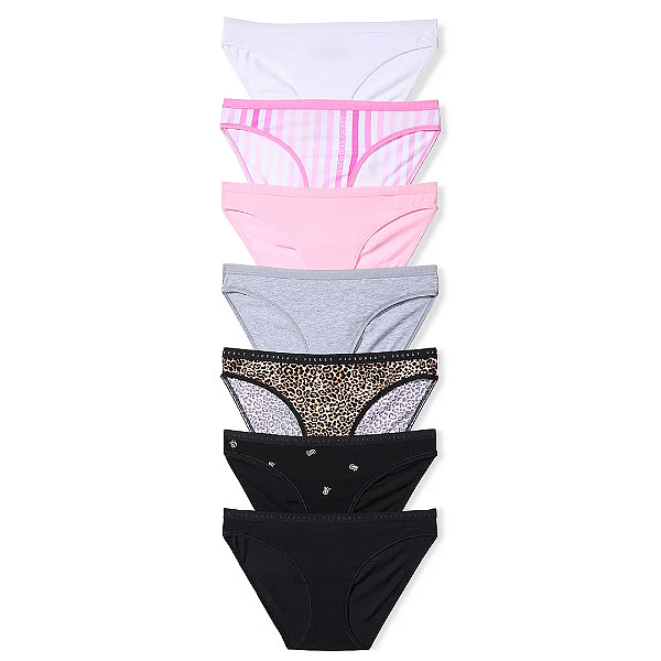 Victoria's Secret 7-Pack Stretch Cotton Bikini Panties