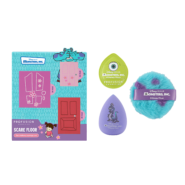 Kit Esponjas Profusion Cosmetics Monters Inc 3 PC Sponge Set