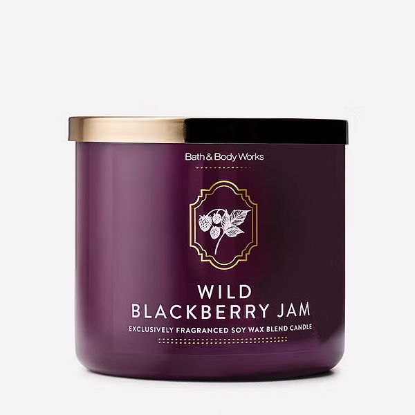 Vela Bath and Body Works Wild Blackberry Jam 3-Wick Candle