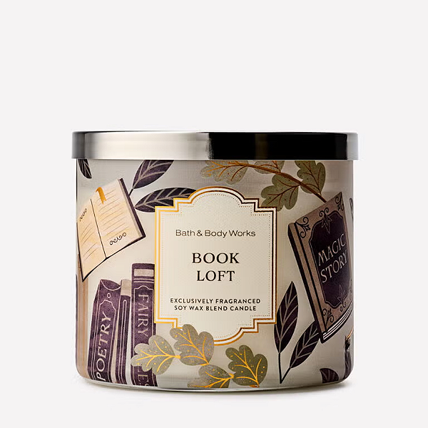 Vela Bath and Body Works Book Loft 3-Wick Candle