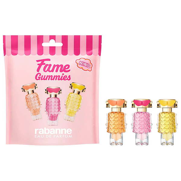 Trio Mini Fragrâncias Rabanne Fame Gummies Mini Trio Perfume Gift Set