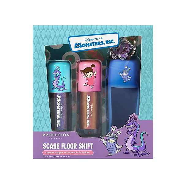 Duo Gloss Profusion Cosmetics Monsters Inc Chrome Topper Set & Keychain Holder | Scare Floor Shift