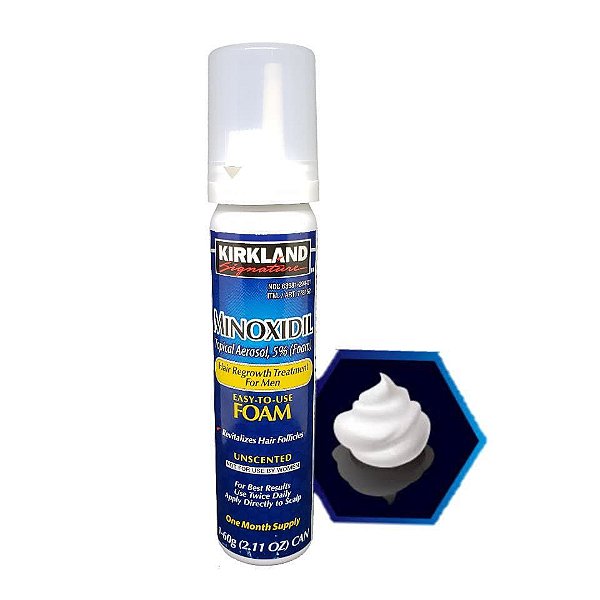 Minoxidil em Espuma Kirkland Minoxidil 5%