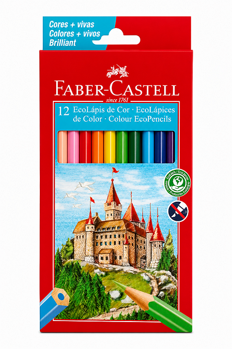LÁPIS DE COR FABER CASTELL - 12 CORES