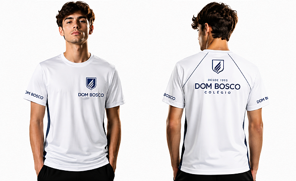 CAMISETA BRANCA MANGA CURTA - NOVO