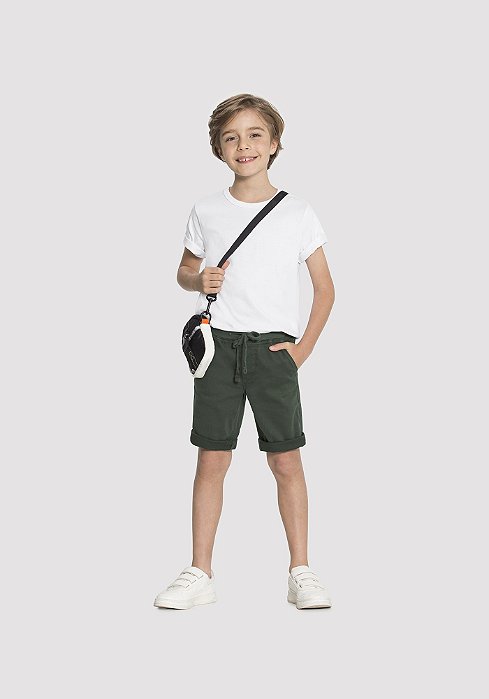 Bermuda infantil menino em sarja com elastano jogging Alakazoo - Alta  Estação: multimarcas roupas do infantil ao adulto