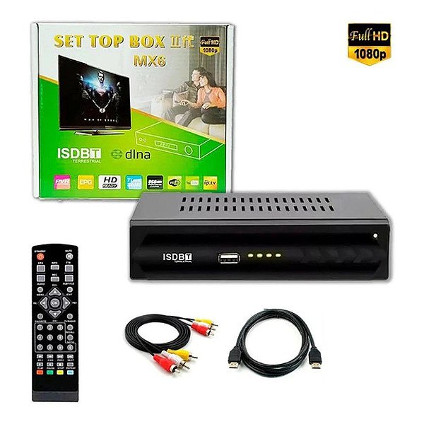 Aparelho Digital Conversor Set Top Box Tv Tubo 1080p Full HD - AMS  ACESSÓRIOS - Controles Remotos, Cabos e Acessórios