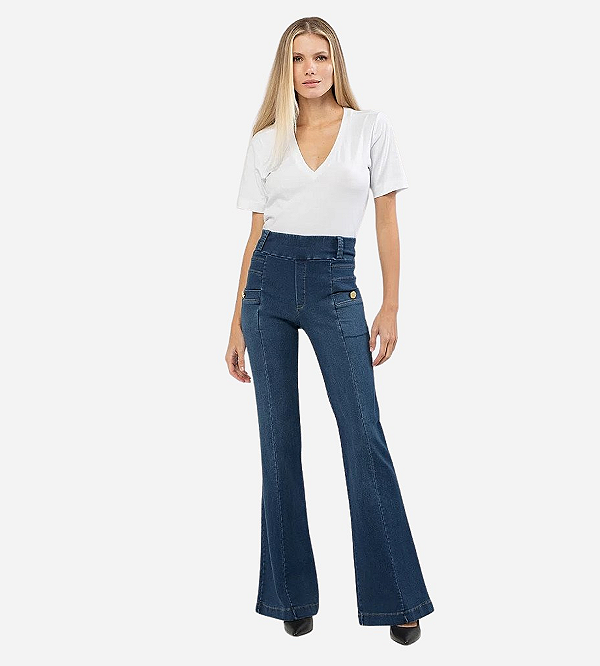 Calça Layla Flare Jeans Malha