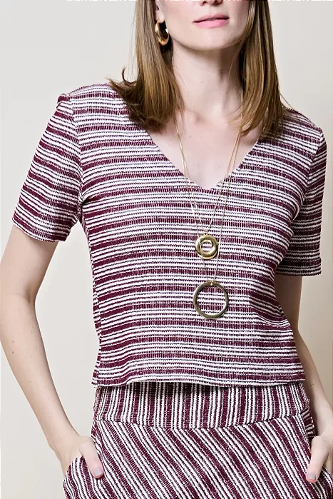 Blusa gola V Juliana