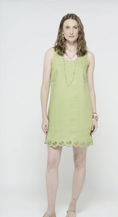 Vestido Midi Alça Linho