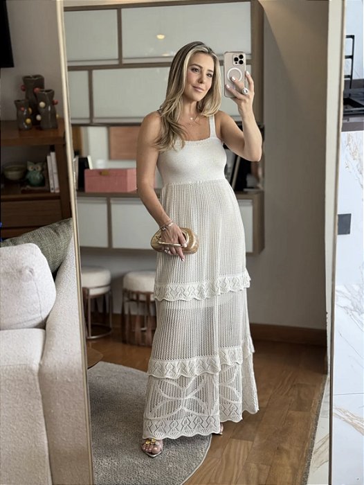 Vestido Longo Babado