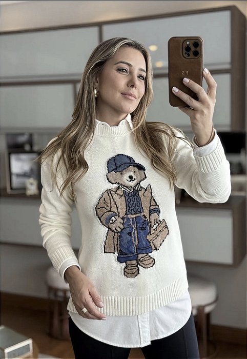 Suéter Tricô Bear Pólo