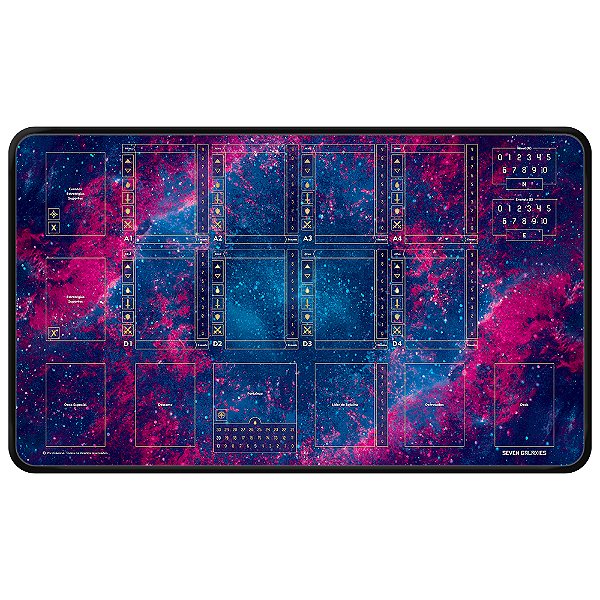 Seven Galaxies: Playmat Neutro Galáctico com Borda Costurada