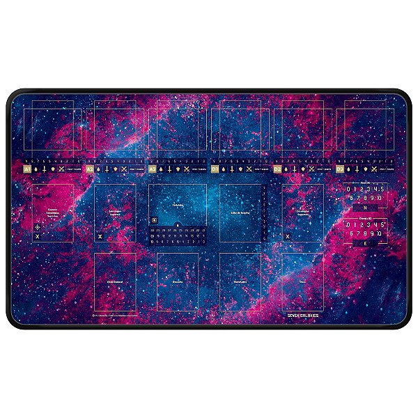 Seven Galaxies: Playmat Neutro Galáctico com Borda Costurada (Modo Frente de Combate)