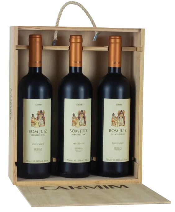 Kit Vinhos Tintos Bom Juiz (3 Unds) com Caixa de Madeira