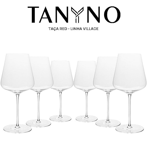 Kit 6 Taças Tanyno Red  - Village 730ml