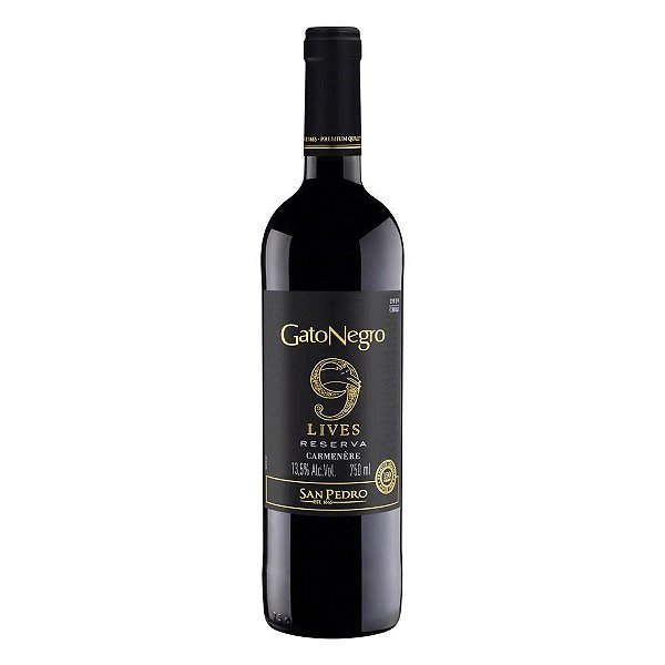 Vinho Tinto Gato Negro 9 Lives Reserva Carmenere