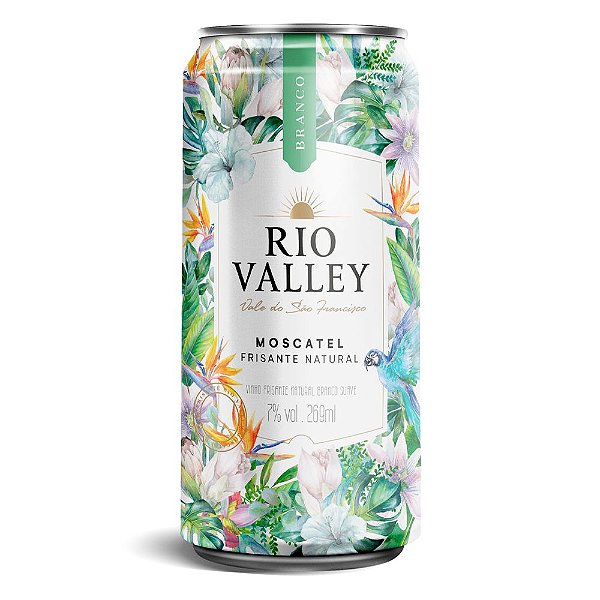 Frisante Branco Rio Valley Moscatel Lata - 269ml